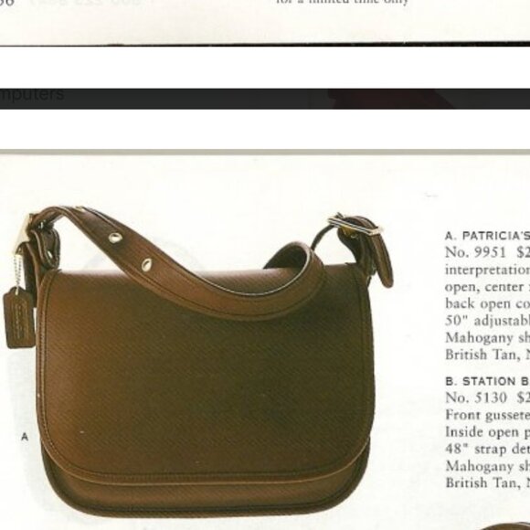 Vintage Coach Patricia's Legacy Bag No. 9951 - Mahogany Brown Leather Costa Rica - Picture 12 of 12